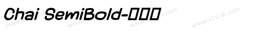 Chai SemiBold字体转换